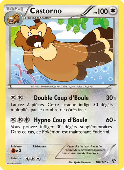 Image de la carte Pokemon Castorno 107/146