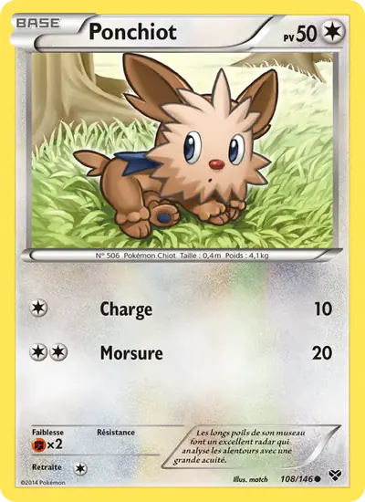 Image de la carte Pokemon Ponchiot 108/146