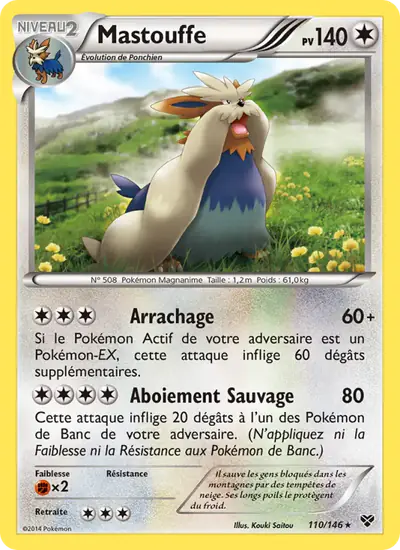 Image de la carte Pokemon Mastouffe 110/146