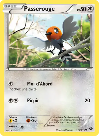 Image de la carte Pokemon Passerouge 113/146