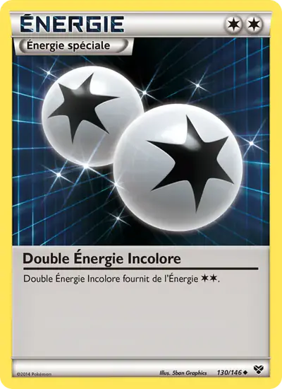 Image de la carte Pokemon Double Énergie Incolore 130/146