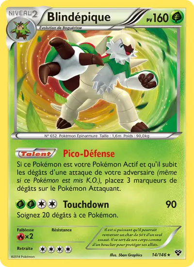 Image de la carte Pokemon Blindépique 14/146