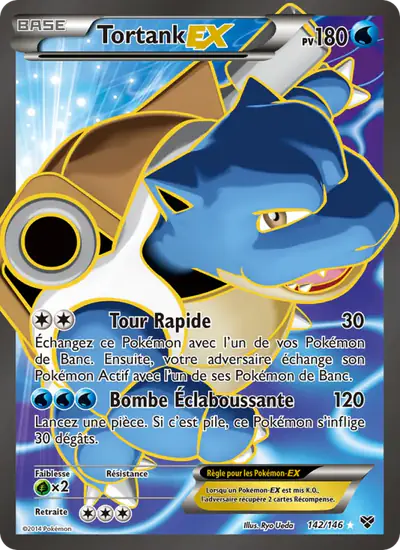 Image de la carte Pokemon Tortank EX 142/146