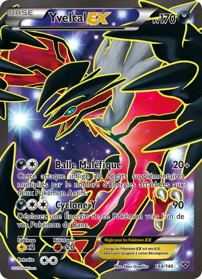 Image de la carte Pokemon Yveltal EX 144/146