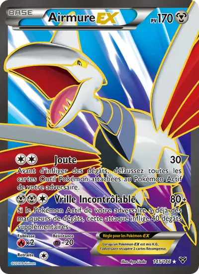 Image de la carte Pokemon Airmure EX 145/146