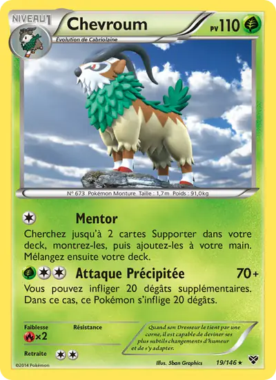 Image de la carte Pokemon Chevroum 19/146
