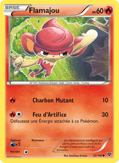 Image de la carte Pokemon Flamajou 22/146