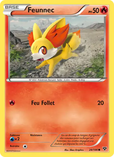 Image de la carte Pokemon Feunnec 24/146