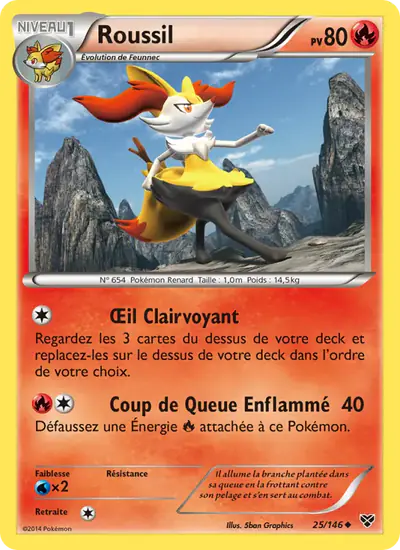 Image de la carte Pokemon Roussil 25/146