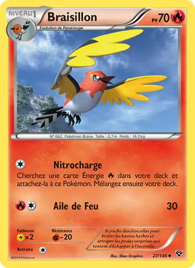 Image de la carte Pokemon Braisillon 27/146