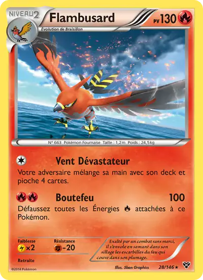Image de la carte Pokemon Flambusard 28/146