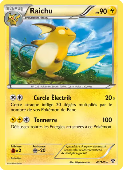 Image de la carte Pokemon Raichu 43/146