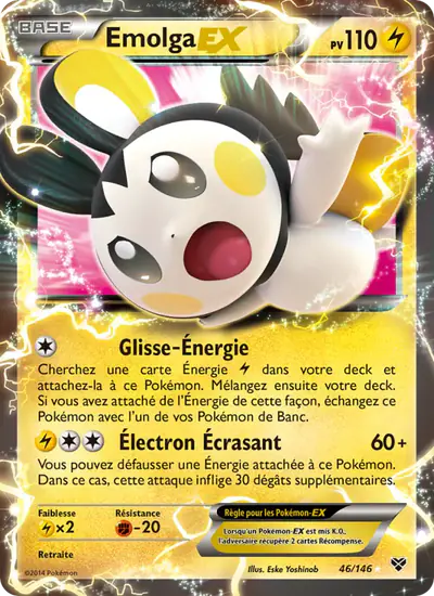 Image de la carte Pokemon Emolga EX 46/146