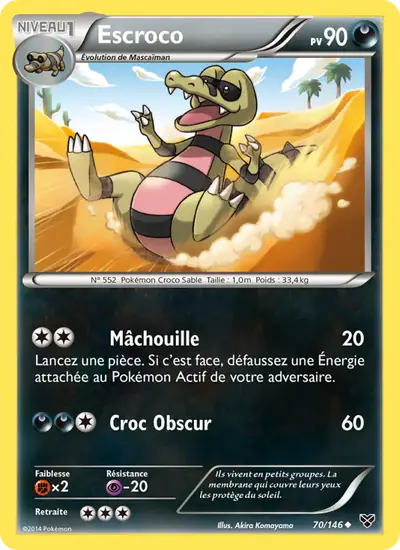 Image de la carte Pokemon Escroco 70/146