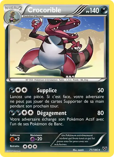 Image de la carte Pokemon Crocorible 71/146