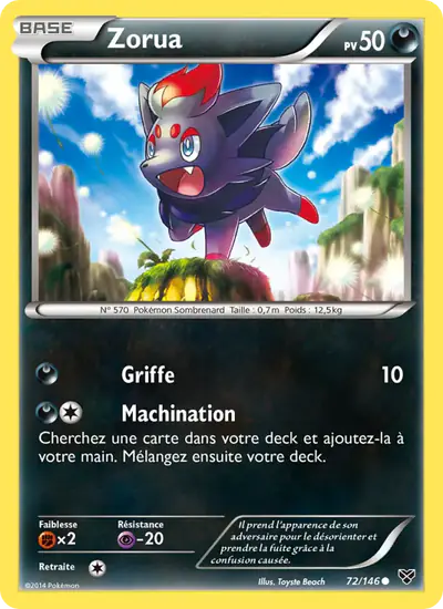 Image de la carte Pokemon Zorua 72/146