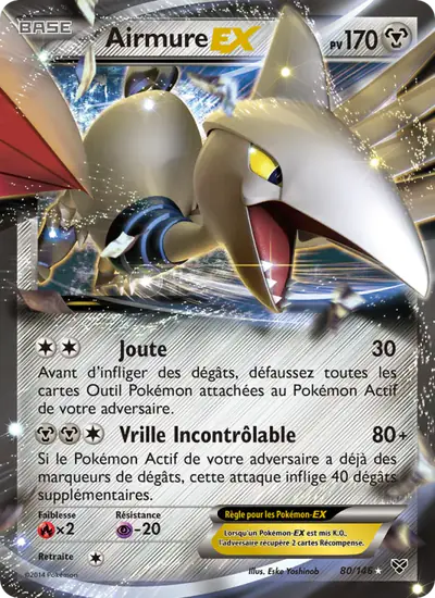 Image de la carte Pokemon Airmure EX 80/146