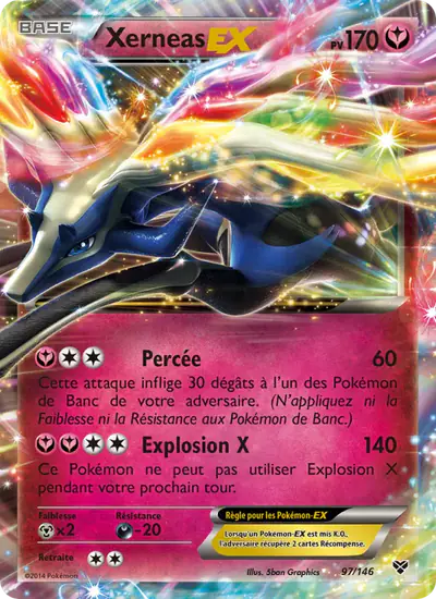 Image de la carte Pokemon Xerneas EX 97/146