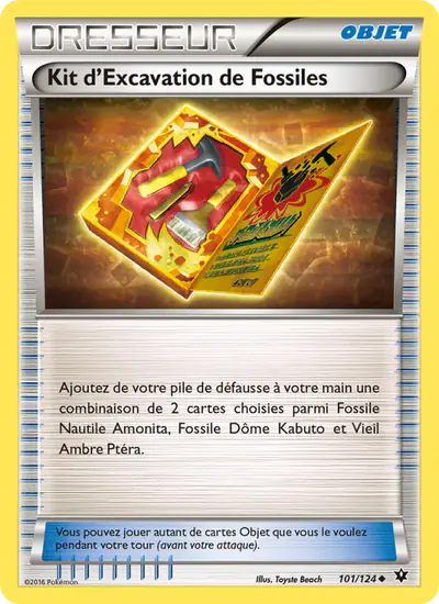 Image de la carte Pokemon Kit d'Excavation de Fossiles 101/124