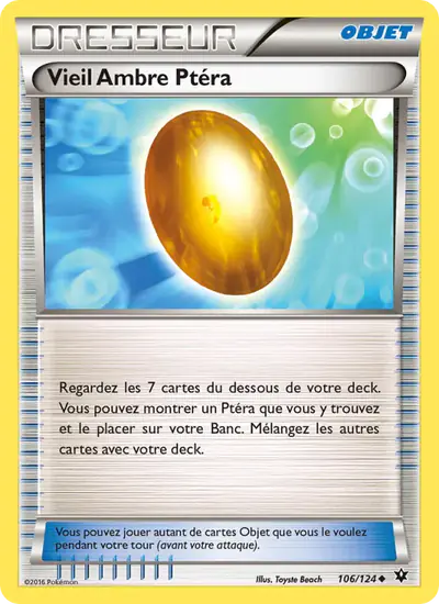 Image de la carte Pokemon Vieil Ambre Ptéra 106/124