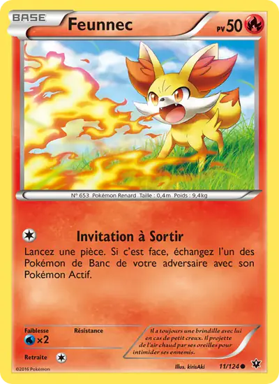 Image de la carte Pokemon Feunnec 11/124
