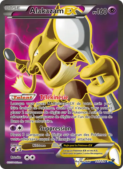 Image de la carte Pokemon Alakazam EX 117/124