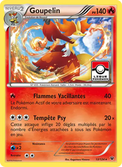 Image de la carte Pokemon Goupelin 13/124