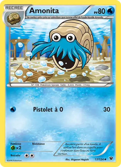 Image de la carte Pokemon Amonita 17/124