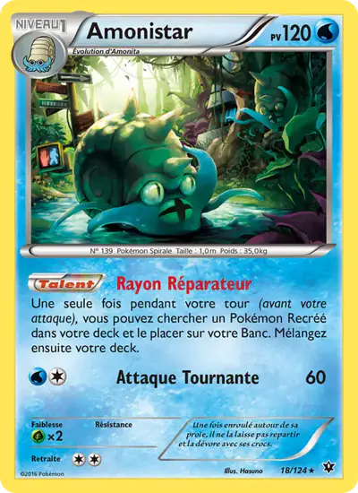 Image de la carte Pokemon Amonistar 18/124