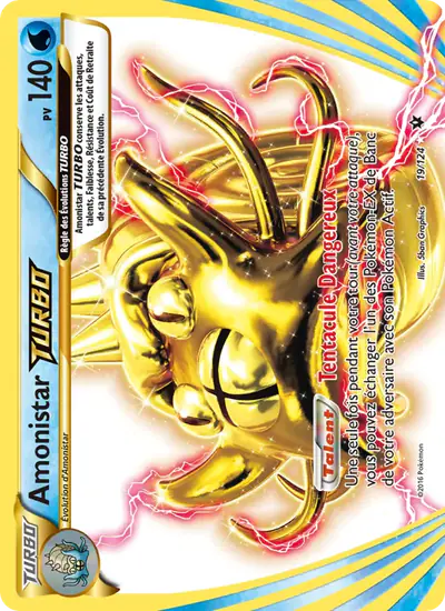 Image de la carte Pokemon Amonistar TURBO 19/124