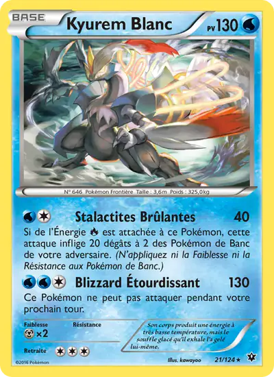 Image de la carte Pokemon Kyurem Blanc 21/124