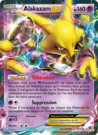 Image de la carte Pokemon Alakazam EX 25/124