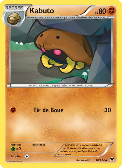 Image de la carte Pokemon Kabuto 38/124