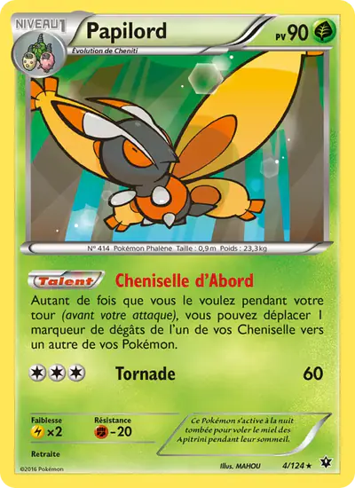 Image de la carte Pokemon Papilord 4/124