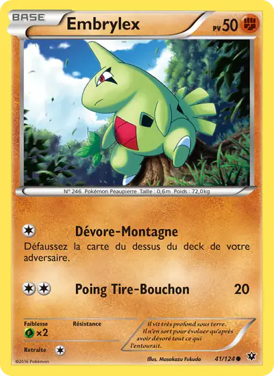 Image de la carte Pokemon Embrylex 41/124