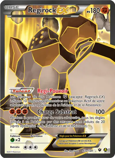 Image de la carte Pokemon Regirock EX 43a/124