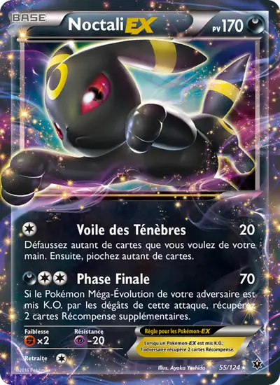 Image de la carte Pokemon Noctali EX 55/124