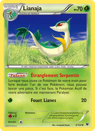 Image de la carte Pokemon Lianaja 6/124