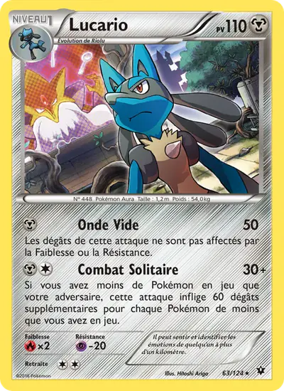 Image de la carte Pokemon Lucario 63/124