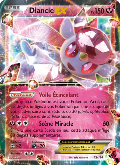 Image de la carte Pokemon Diancie EX 72/124