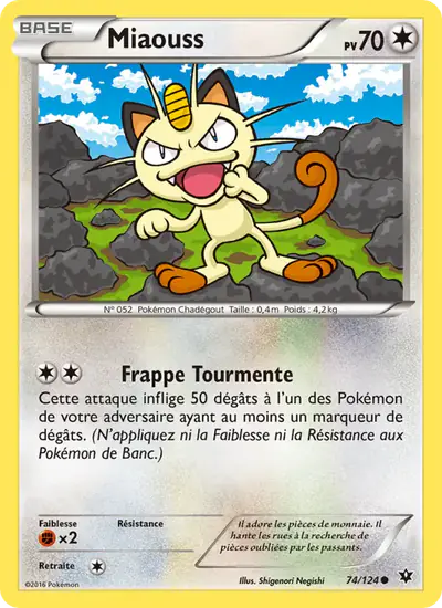 Image de la carte Pokemon Miaouss 74/124