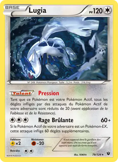 Image de la carte Pokemon Lugia 78/124