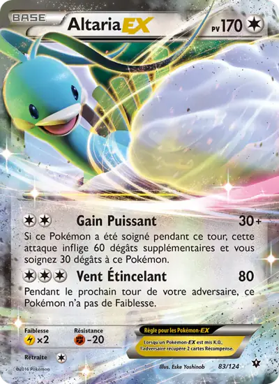 Image de la carte Pokemon Altaria EX 83/124