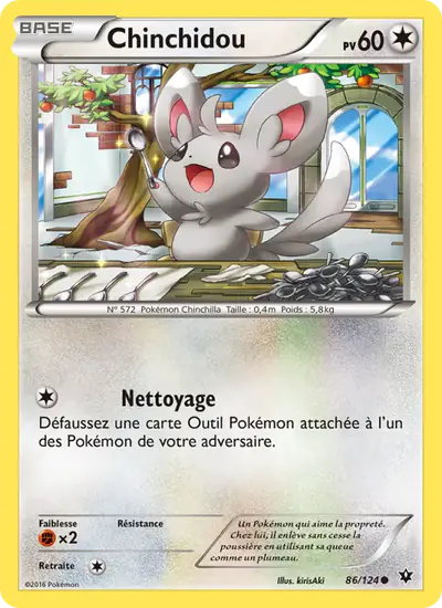 Image de la carte Pokemon Chinchidou 86/124