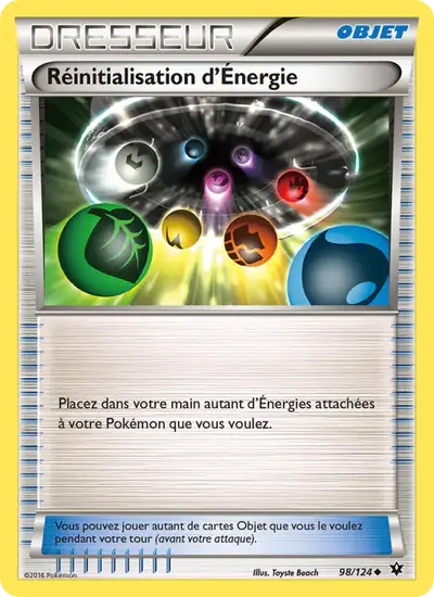 Image de la carte Pokemon Réinitialisation d'Énergie 98/124