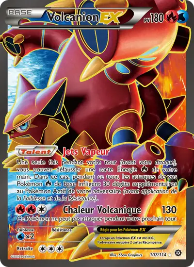 Image de la carte Pokemon Volcanion EX 107/114