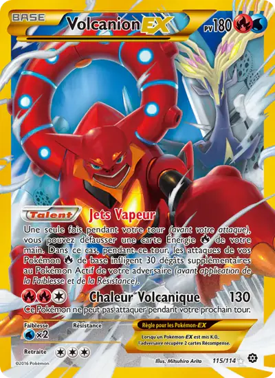 Image de la carte Pokemon Volcanion EX 115/114