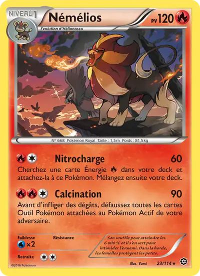 Image de la carte Pokemon Némélios 23/114