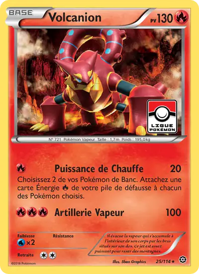 Image de la carte Pokemon Volcanion 25/114