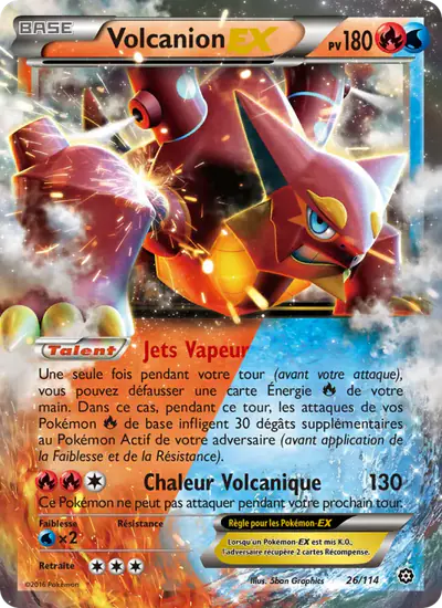Image de la carte Pokemon Volcanion EX 26/114